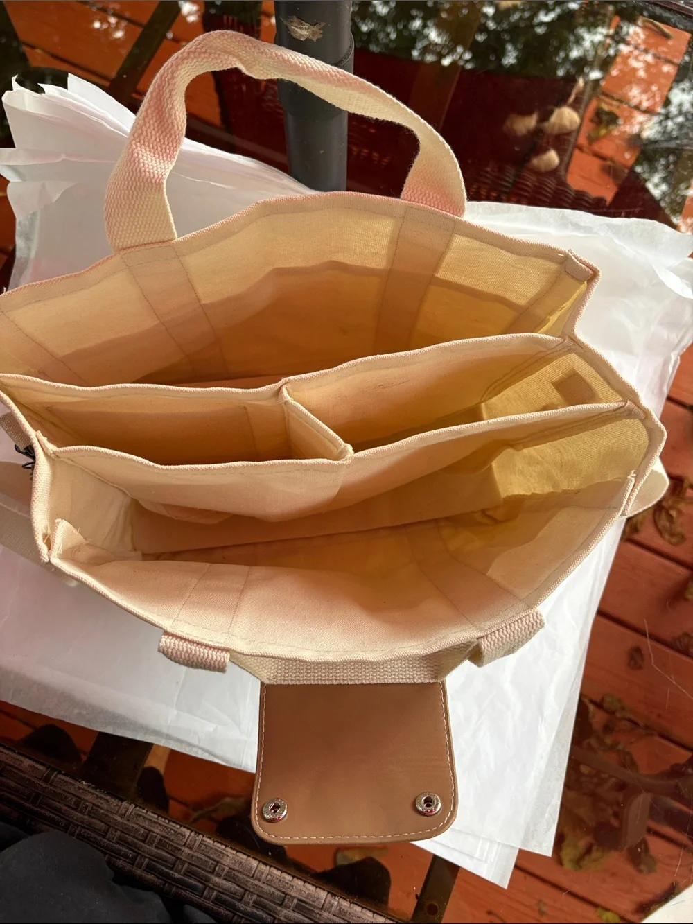 Canvas Tote Bag in Cream - Minimal Carryall
